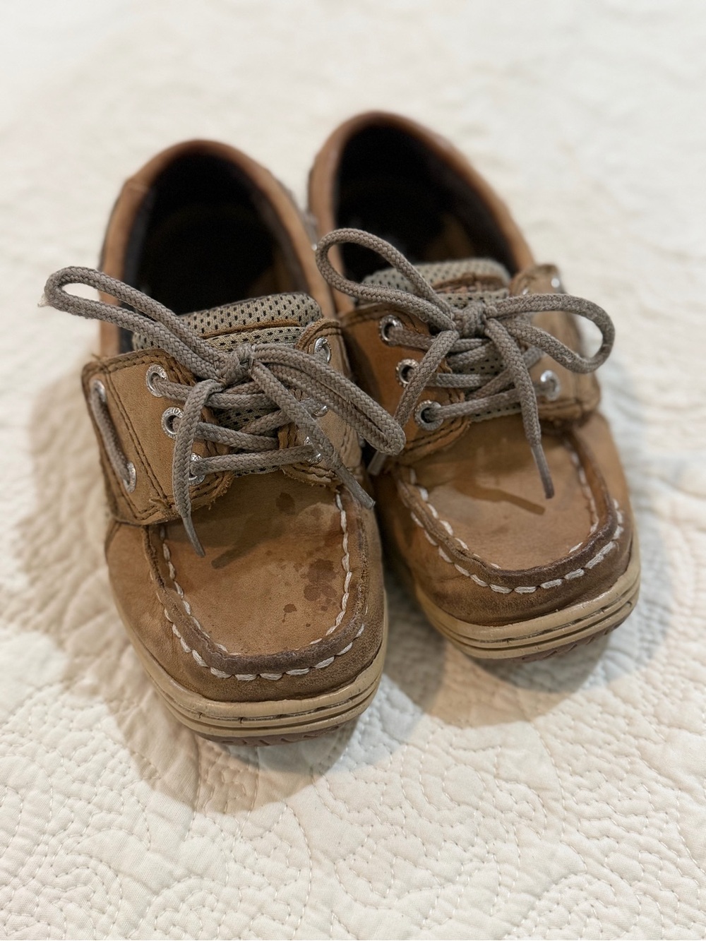 Tan Sperry Lanyard Boat Shoe - Size 9.5 Toddler